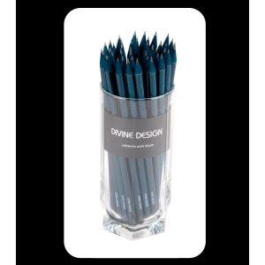Lápiz premium grafito madera tintada azul