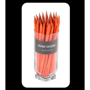 Lápiz premium grafito madera tintada naranja