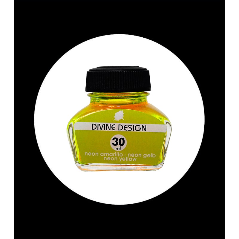 Tintero tinta neon amarillo 30 ml