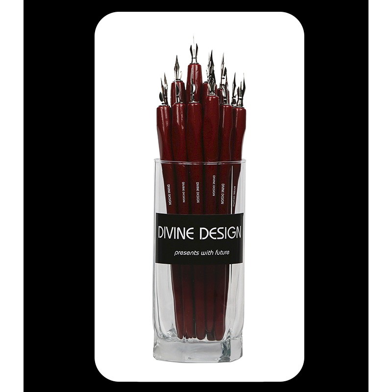Plumilla para caligrafía ergonómica triple lacado cereza - Imagen 3