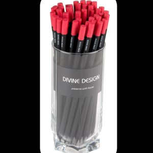 Lápiz premium grafito negro goma encapsulada roja