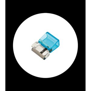 Clix grande de acero y polipropileno azul