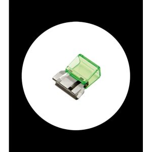 Clix grande de acero y polipropileno verde
