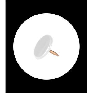 Chincheta de metal blanca