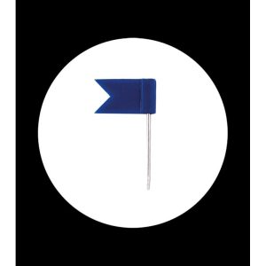 Blaue Pinflaggen zum Markieren