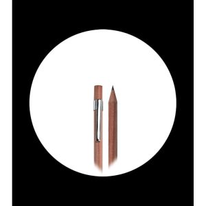 Bleistift natur lackiert mit verchromten Clip