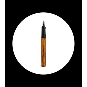 Pluma estilográfica cuerpo de madera de zebrano