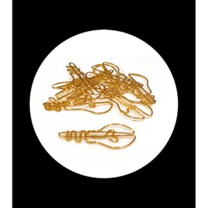 metal clips shape lightbulb