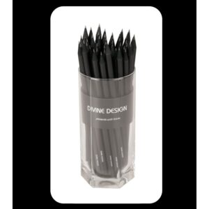 premium graphite pencil made of dyed wood in black