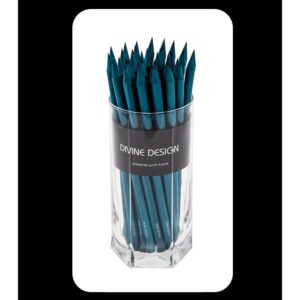 premium graphite pencil made of dyed wood in turquoise