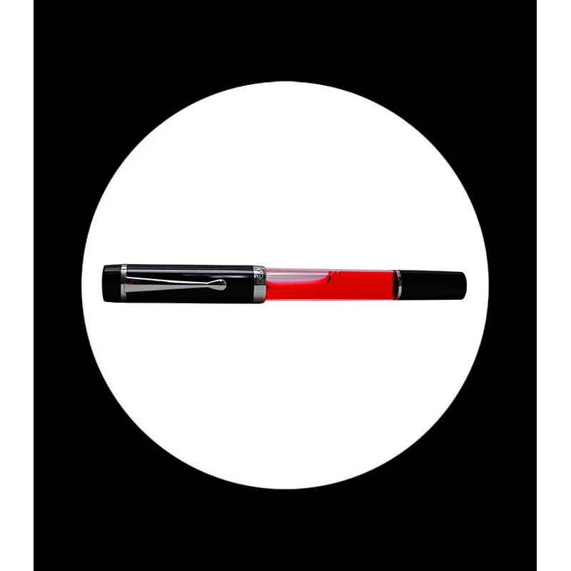 eyedropper fountain pen with 3 charging systems black