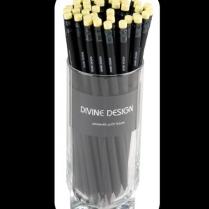premium graphite black pencil with yellow eraser