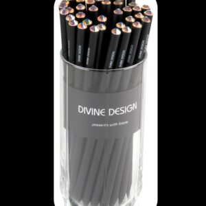 premium graphite black pencil with crystal aurora boreal