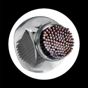 black pencil with aurora boreal crystal in display 120 units