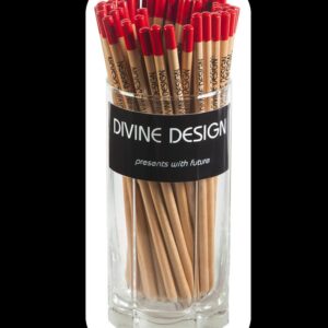 slim graphite pencil with red end