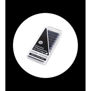 12 standard ink cartridges for fountain pen black