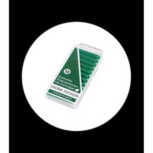 12 standard ink cartridges for fountain pen green