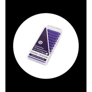 12 standard ink cartridges for fountain pen purple