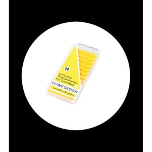 12 standard ink cartridges for fountain pen yellow