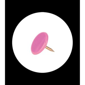 pink metal push pin