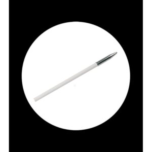 premium graphite pencil white lacquer with long pencil cap chrome