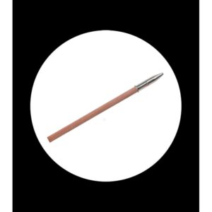 black graphite pencil with long pencil cap chrome
