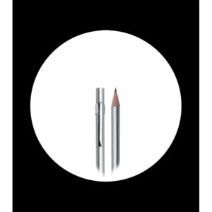 premium graphite silver pencil with chrome clip