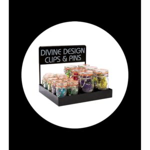 display with small and large clix