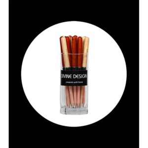 pencil extensions made of metal and wood (maple and walnut)
