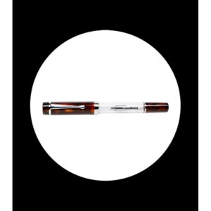eyedropper fountain pen with 3 charging systems amber