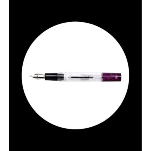 eyedropper fountain pen with 3 charging systems purple